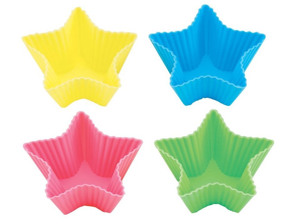 Parukinzoku suite Cross Heart 2 silicone pudding cup cake mold Stars 4 pieces D-1575