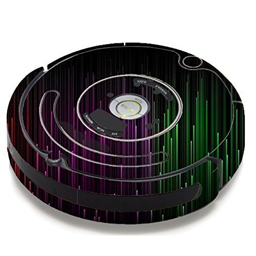 Skin Decal Vinyl Wrap For IRobot Roomba 650 655 Vacuum / Red Green Blue Tracers