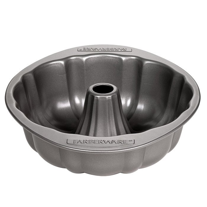 Farberware Nonstick Bakeware 10-Inch Fluted Mold, Gray N2