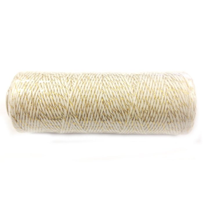 Wrapables Cotton Baker's Twine 4ply 110 Yard, Metallic Gold N33