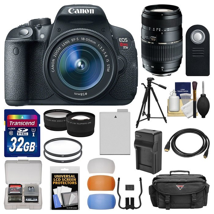 Canon EOS Rebel T5i Digital SLR Camera & 18-55mm IS STM Lens with 70-300mm Lens + 32GB Card + Case + Battery/Charger...