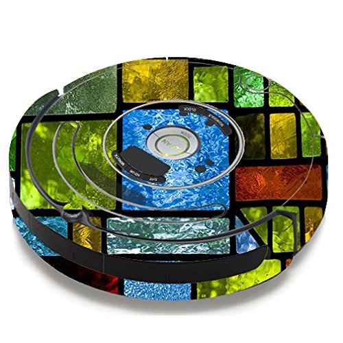 Skin Decal Vinyl Wrap For IRobot Roomba 650 655 Vacuum / Colorful Stained Glass