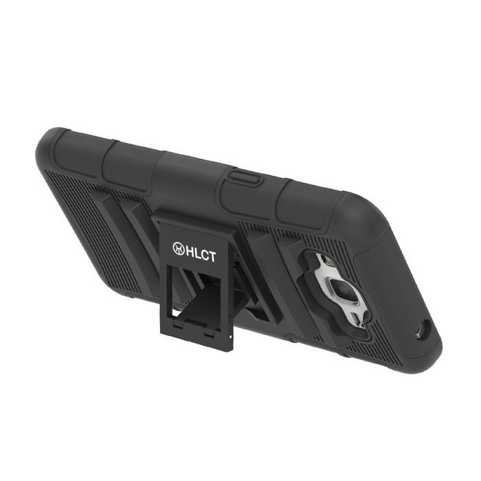Galaxy Grand Prime Case, HLCT Rugged Shock Proof Dual-Layer PC and Soft Silicone Case With Built-In Kickstand...