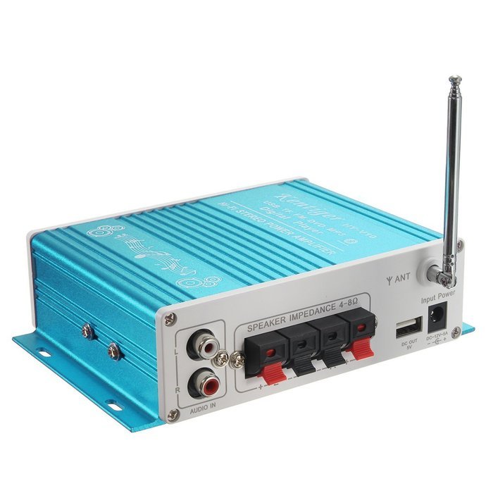 Bluetooth Car Amplifier, ELEGIANT Mini Hi-Fi Stereo Audio AMP with Remote Control,Support FM/MP3/TF/USB/DVD for... N9