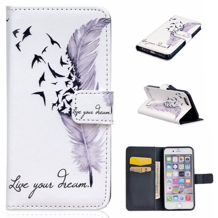UNEXTATI iPhone 6 / iPhone 6s Case, Premium Wallet Case with Black Cover, Card Slot, Kickstand Function, Magnetic... N26
