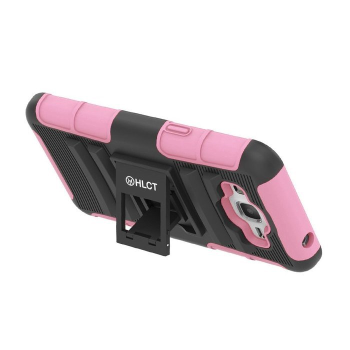 Galaxy Grand Prime Case, HLCT Rugged Shock Proof Dual-Layer PC and Soft Silicone Case With Built-In Kickstand... N7