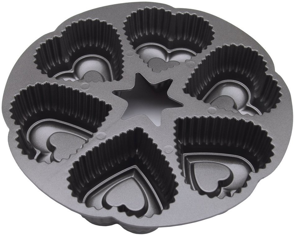 Dimensions Cake Pan-6 Cavity Heart 4x2