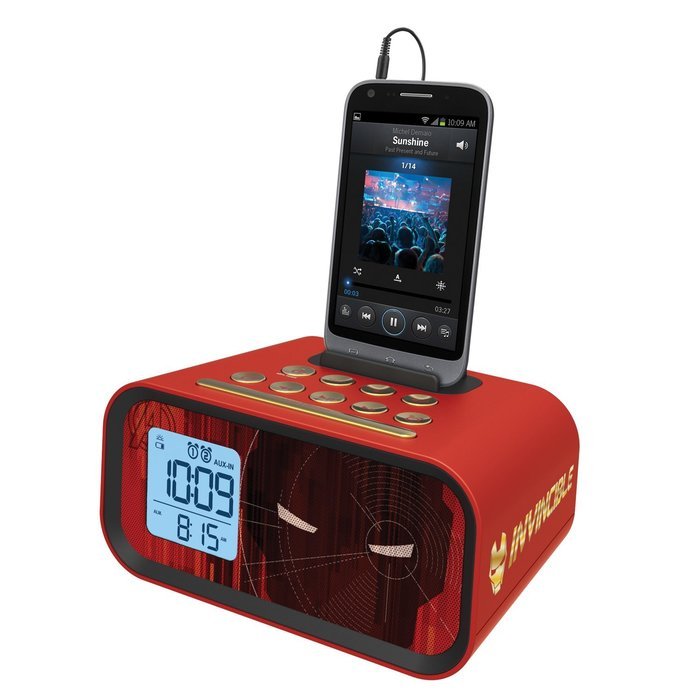 Iron Man Dual Alarm Clock Speaker System (MR-M23) N6
