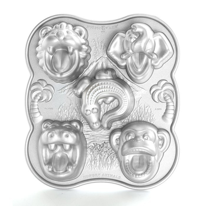 Nordic Ware Pro Cast Hungry Animals Cake and Ice Cream Pan N2