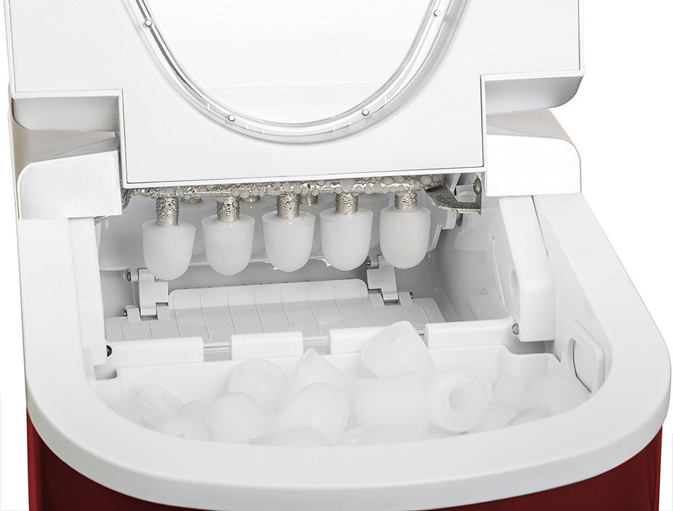 Ivation IVA-ICEM15SIL Portable Ice Maker with Easy-Touch Buttons for Digital Operation, Silver N23