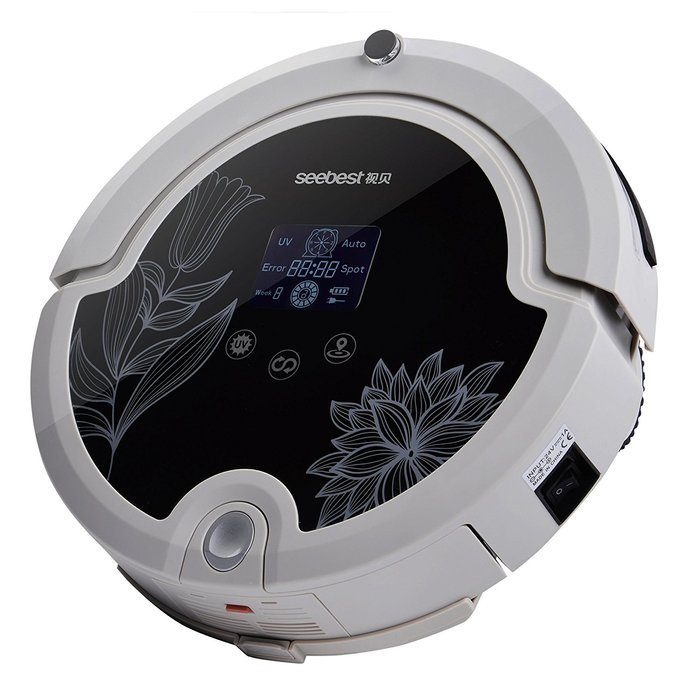 Seebest C571 Household Intelligent Robotic Vacuum Cleaner with Remote Control, Black