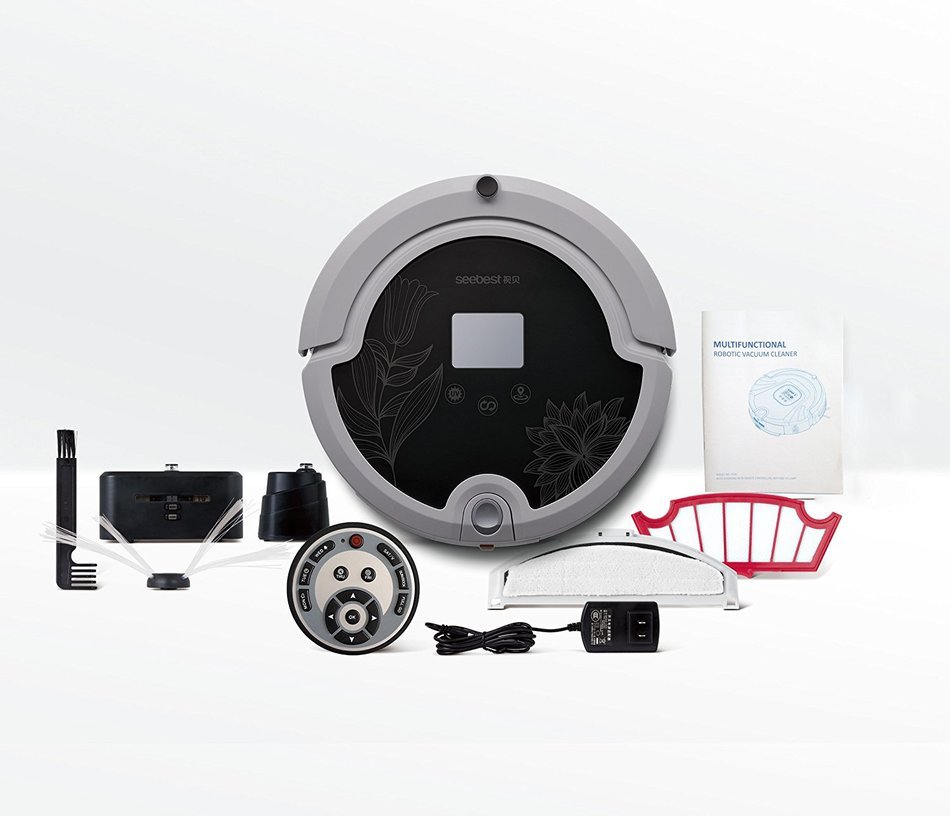 Seebest C571 Household Intelligent Robotic Vacuum Cleaner with Remote Control, Black N2