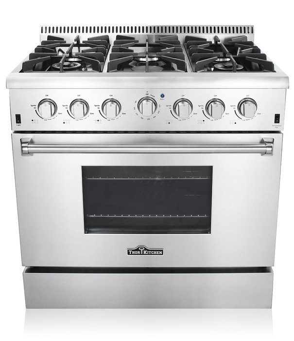 36" THOR KITCHEN 6 BURNER DUAL FUEL RANGE