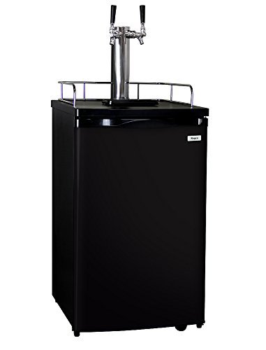 Kegco Full-Size Homebrew Kegerator Dual Faucet Ball Lock Keg Dispenser Black