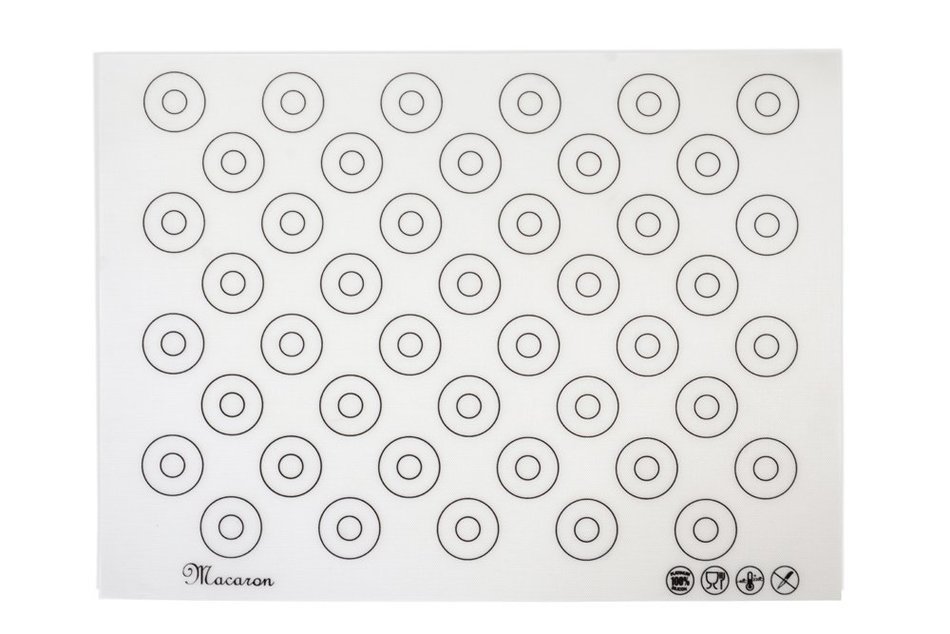 100% food grade silicone baking mat for macaron 44 circles white 11.8 X 15.7 inch N16