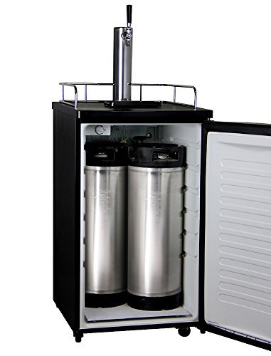 Kegco Full-Size Homebrew Kegerator Dual Faucet Ball Lock Keg Dispenser Black N3