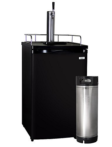 Kegco Full-Size Homebrew Kegerator Dual Faucet Ball Lock Keg Dispenser Black N4