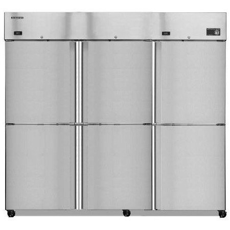 Hoshizaki CF3B-HS Commercial Series Freezer Reach-in Two-Section with 6 Solid Half Doors Digital Control 74.3-...