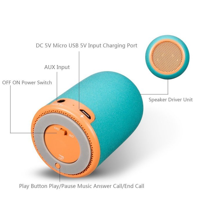 IRISTIME Generic Minikin portable Bluetooth speaker Blue(M)1 N2