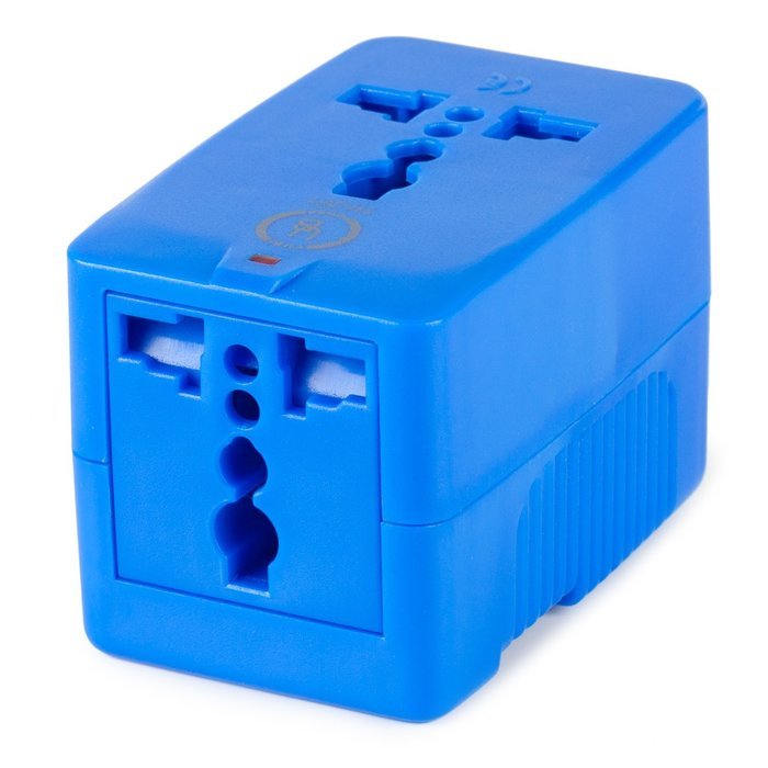 Yubi Power Dual Outlet Travel Adapter with 2 Universal Outlets - Built In Surge Protector and Neon Light Indicator... N63