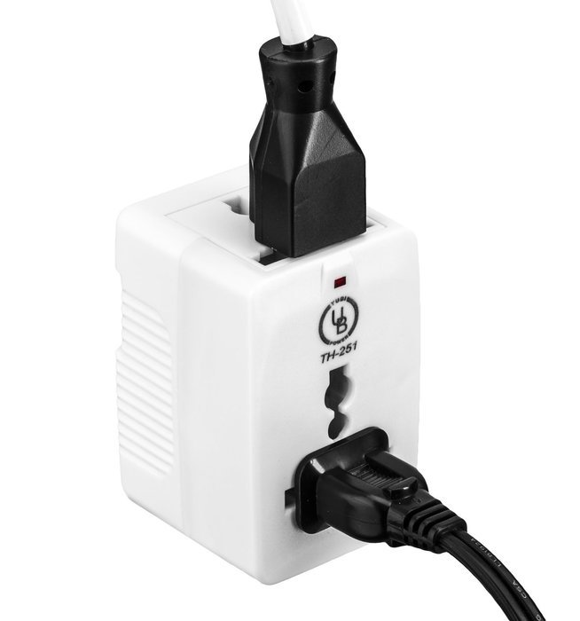 Yubi Power Dual Outlet Travel Adapter with 2 Universal Outlets - Built In Surge Protector and Neon Light Indicator... N69