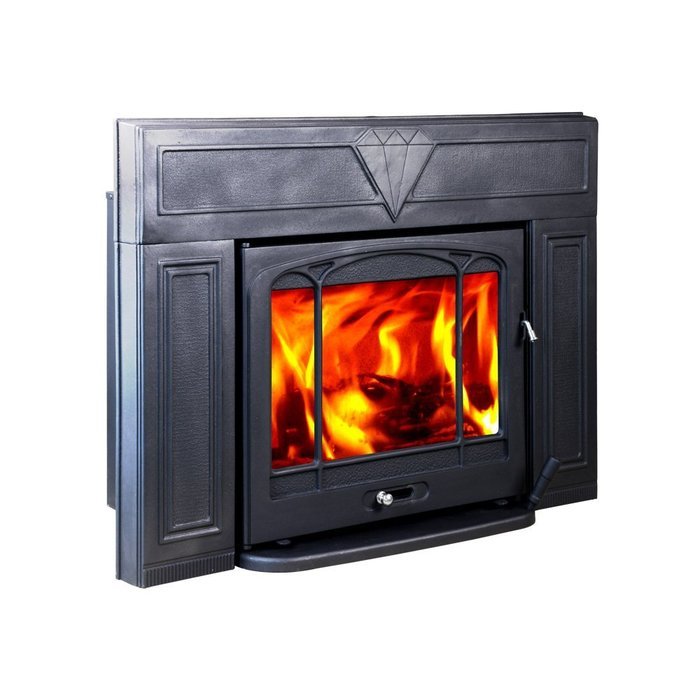 HiFlame Wood Burning Fireplace Insert HF577IU3 Paint Black N3