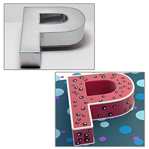 14" ALPHABET "P" BIRTHDAY WEDDING ANIVERSARY CAKE TIN
