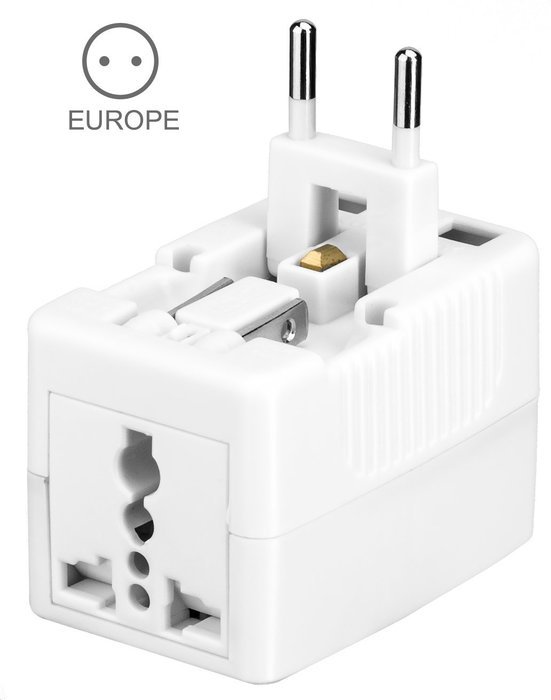 Yubi Power Dual Outlet Travel Adapter with 2 Universal Outlets - Built In Surge Protector and Neon Light Indicator... N71
