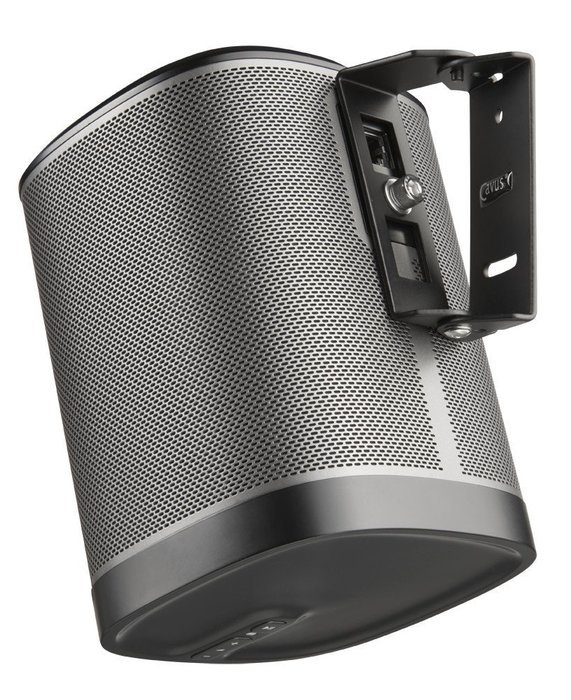 Surround Sound Swivel Wall Mount Suitable for Sonos Play:1 Black with 15 Degrees Tilt