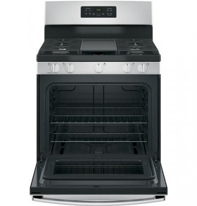 GE JGBS66REKSS 30" Gas Freestanding Range with 5 Burners, Sealed Burner, 5.0 Cu. Ft. Primary Oven Capacity, in... N2