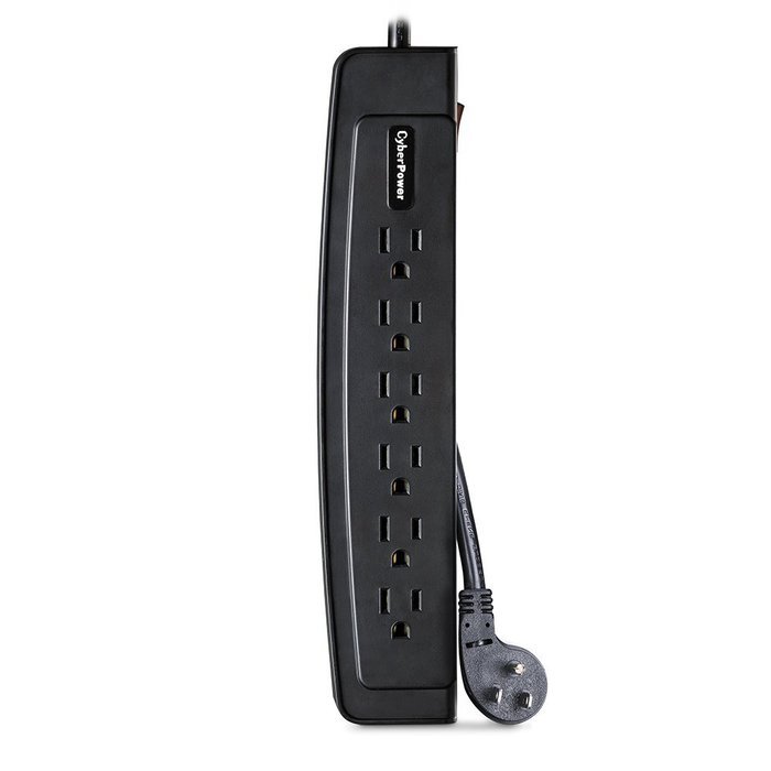 CyberPower CSP606T Surge Protector 6-Outlets 6-Ft Cord and TEL Protection 1350 Joules N17
