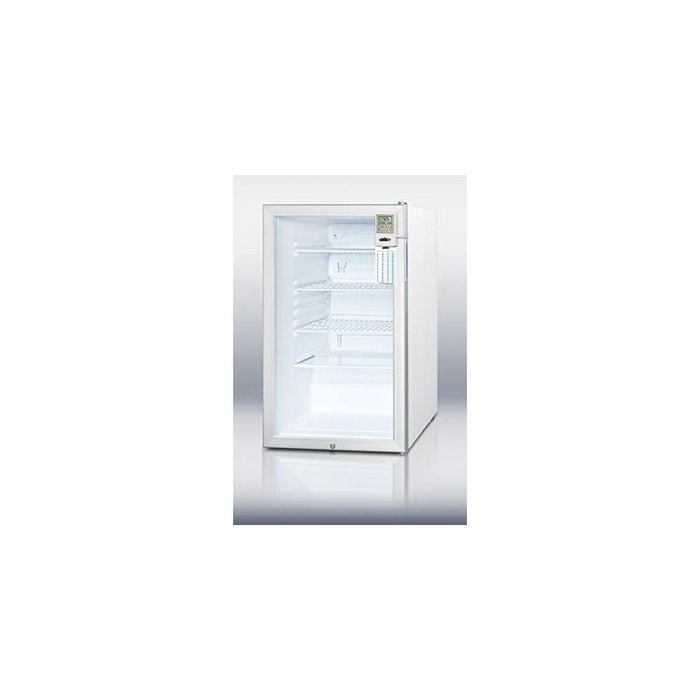 SCR450LBI7MEDDTADA ADA compliant commercial glass door all-refrigerator for built-in use, w/digital thermostat...