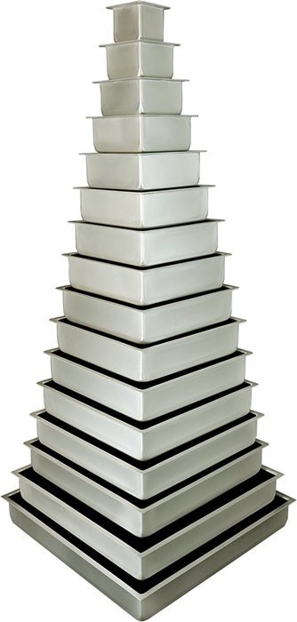 Fat Daddio's Anodized Aluminum Square Cake Pan, 12 Inches by 12 Inches by 2 Inches N5