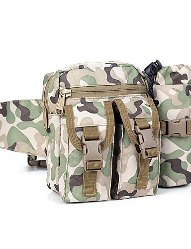 SB@Sports Outdoor Pocket 1000D Nylon Waist Pack Multi Functional Water Bottle Travel Bag Tactical Gear , gray N3