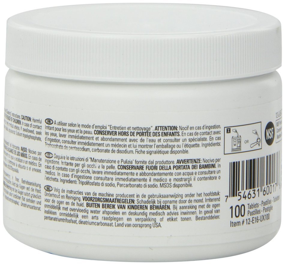 Urnex Cafiza Professional Espresso Machine Cleaning Tablets, 100 Count N3