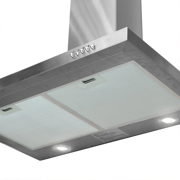 toyofmine 36" STAINLESS STEEL RANGE HOOD WALL MOUNT STOVE EXHAUST KITCHEN VENTLESS+Flitter N9