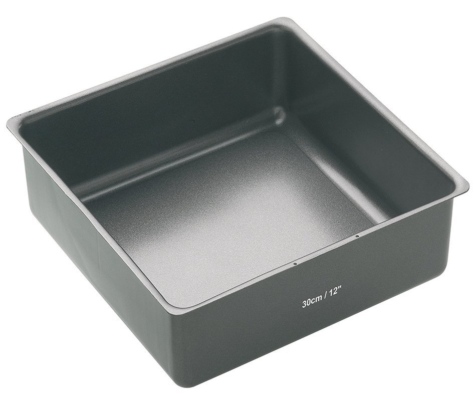 Kitchen Craft Master Class Non-Stick Square Deep Cake Pan with Loose Base, 30 cm