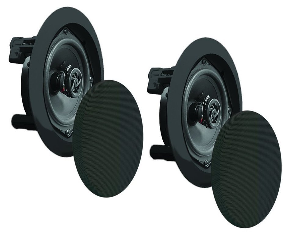 Pyle PDIC81RDSL In-Wall / In-Ceiling Dual 8-inch Speaker System, 2-Way, Flush Mount, Silver (Pair) N16