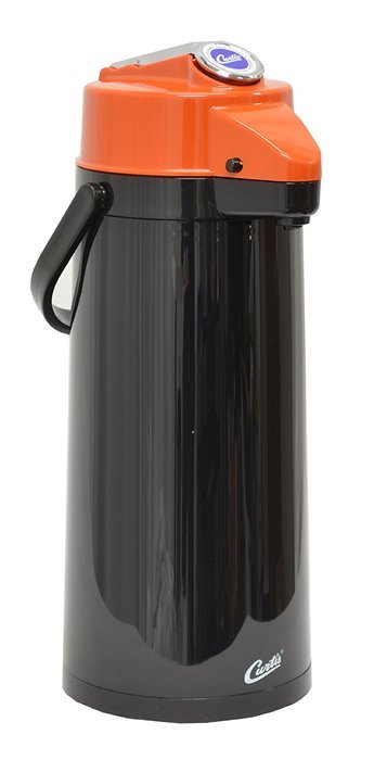 Wilbur Curtis Thermal Dispenser Air Pot, 2.2L S.S. Body Glass Liner Lever Pump - Commercial Airpot Pourpot Beverage... N3