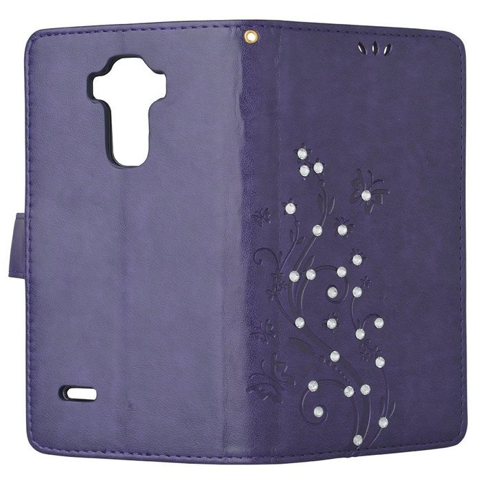 Spritech(TM) LG G Stylo Cellphone Bling Case,PU Leather Wallet Slim Fold Phone Cover 3D Handmade Bling Rhinestone... N15