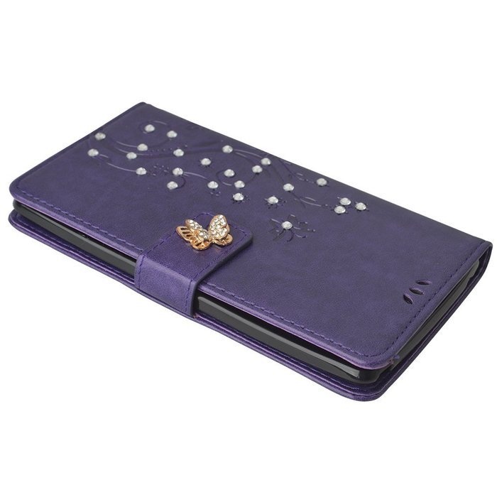 Spritech(TM) LG G Stylo Cellphone Bling Case,PU Leather Wallet Slim Fold Phone Cover 3D Handmade Bling Rhinestone... N16