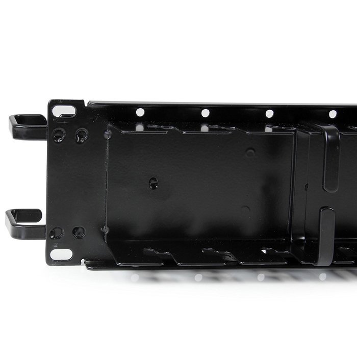StarTech.com 2U Horizontal Finger Duct Rack Cable Management Panel with Cover CMDUCT2U Black N20