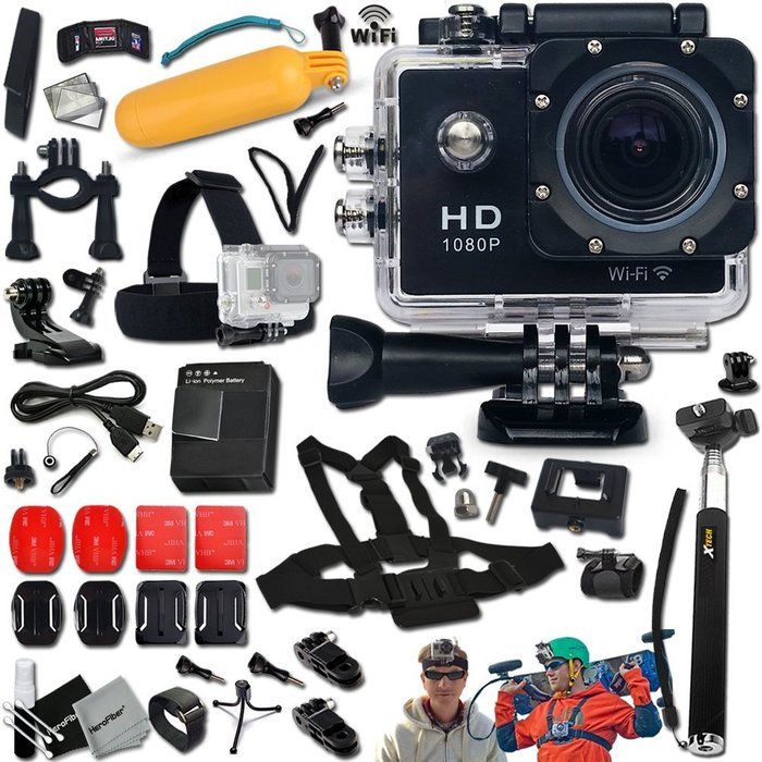 KoolCam AC300 Waterproof ACTION Camera / Camcorder HD 1080p H.264 w/ Wifi + SUPER Accessories Kit Includes: Head... N4