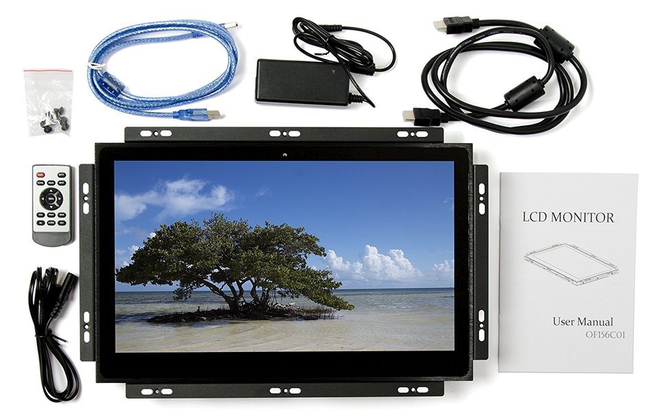 CarNetix 15.6" 1080p Open Frame Capacitive Multi Touch Screen HDMI Monitor YL-OF156CT N2