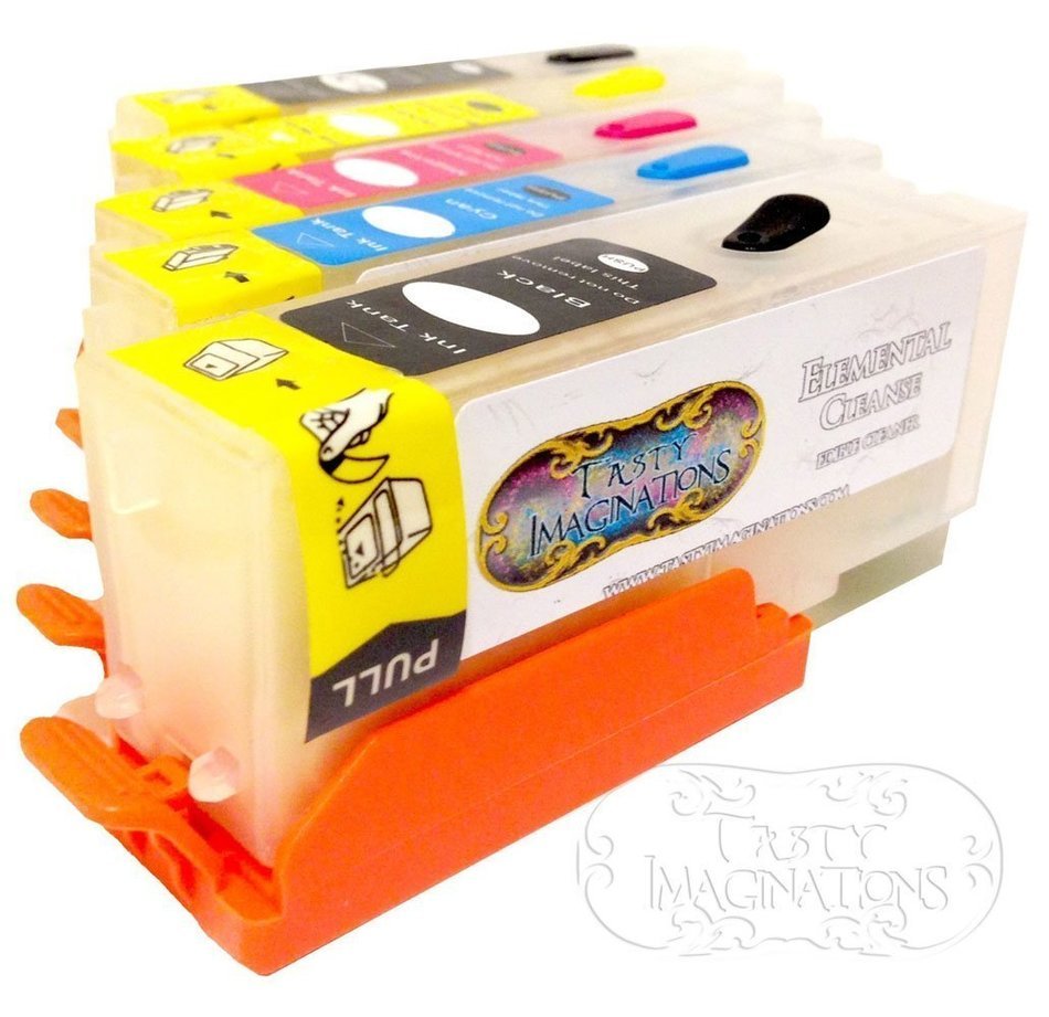 Edible Ink Cleaning Cartridges for Canon CLI-271 & PGI-270 (5 pack) with RESETTABLE CHIPS