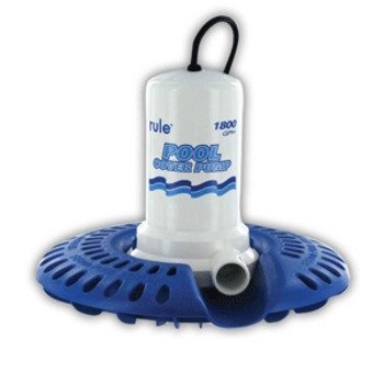 RULE 1800 POOL COVER PUMP W/ 24' CORD WIDE BASE 110V