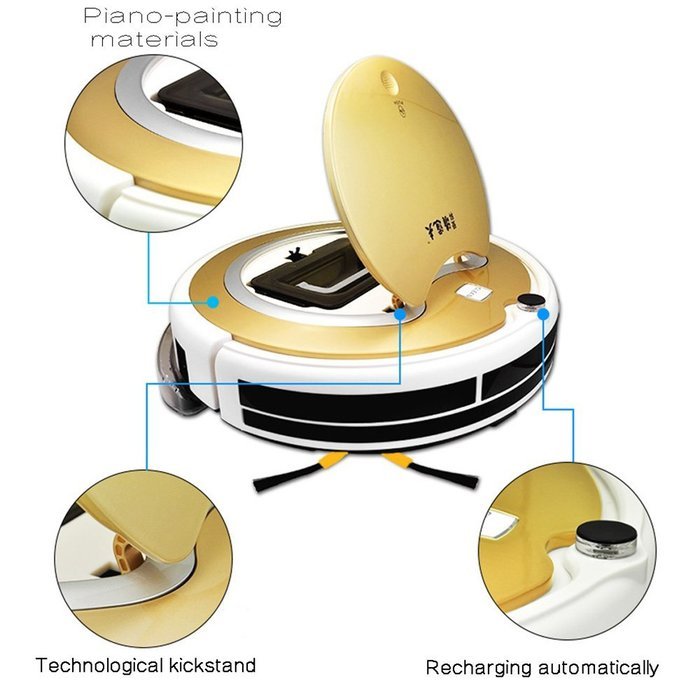 DENKO Ultra Quiet Ultra-thin Robotic Vacuum Cleaner Smart Sweeper Wipe With Strong Suction,Sweeping, Mopping,... N4