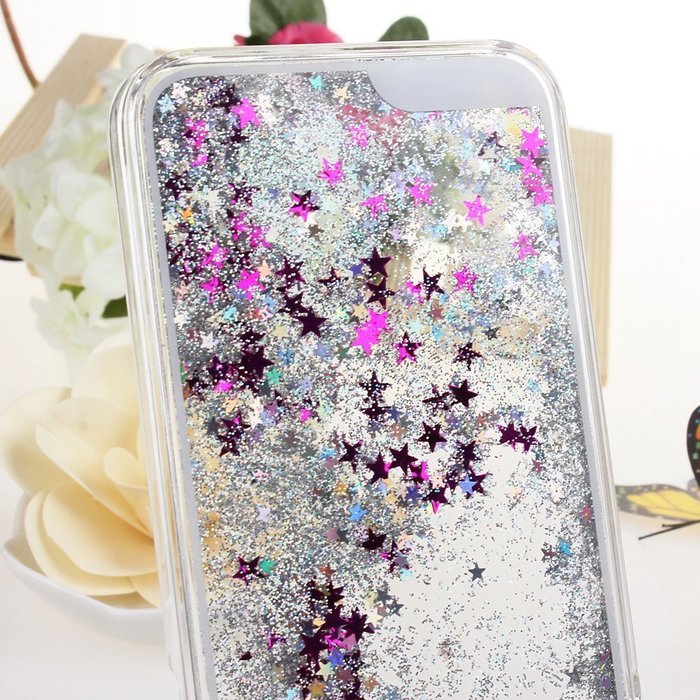 iPhone 7 Case, PHEZEN Christmas Tree Santa Claus Design Cool Quicksand Moving Stars Bling Glitter Floating Dynamic... N40