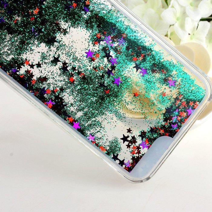 iPhone 7 Case, PHEZEN Christmas Tree Santa Claus Design Cool Quicksand Moving Stars Bling Glitter Floating Dynamic... N41