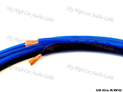100 ' feet TRUE 16 Gauge AWG CCA Speaker Wire Car Home Audio Sky High Car Audio ft